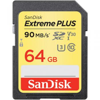 SanDisk 64GB Extreme PLUS UHS-I SDXC 4K Memory Card
